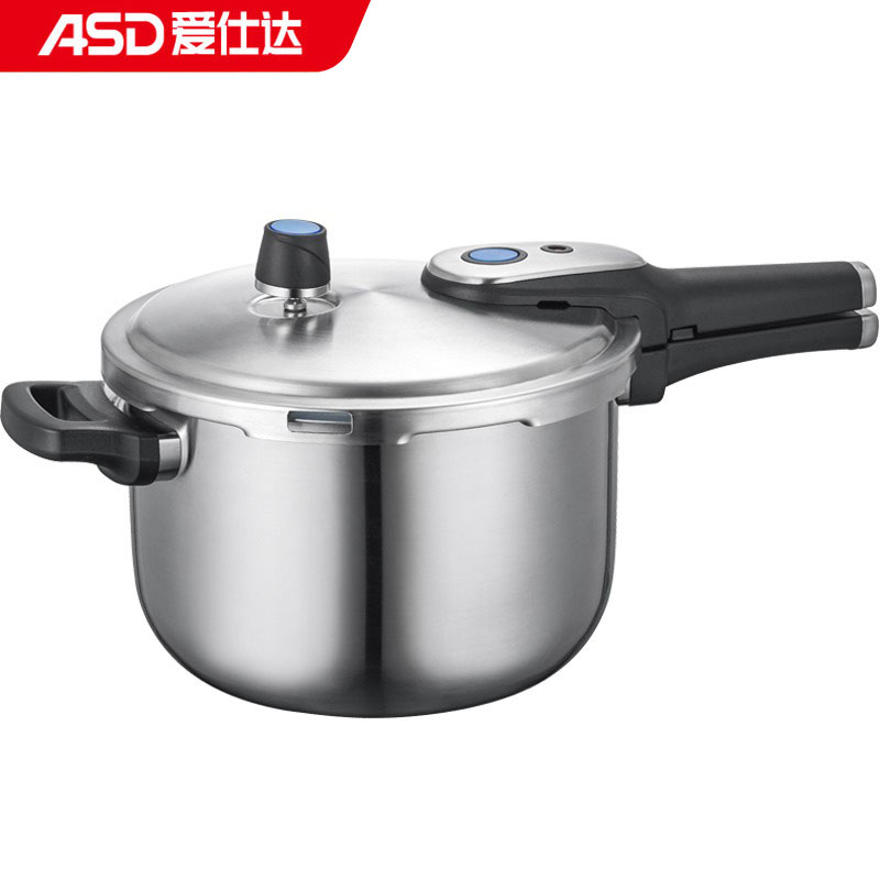 爱仕达（ASD） 高压锅304不锈钢家用压力锅小六保险燃气电磁炉通用压力煲加厚大容量智芯款烹饪锅具明火煤气灶适用 18CM 建议1-2人 YS18D1WG