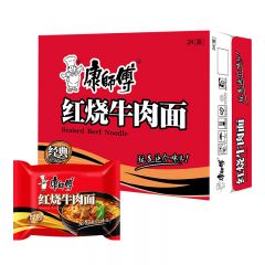康师傅 方便面整箱装 经典红烧牛肉面 泡面袋装速食 85g*24袋（1000箱起发）