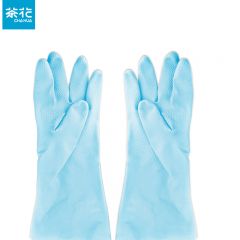 茶花（CHAHUA） C78014 橡胶手套清洁手套厨房洗碗手套家务洗衣防水胶手套 M-加绒款