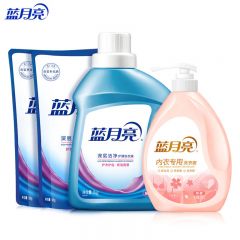 蓝月亮  薰衣草洁净洗衣液1kg+袋装500g×2+柔润樱花内衣专用洗衣液500g
