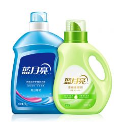 蓝月亮 自然亮白3kg+浓缩除菌柔顺剂1kg深层去污自然清香