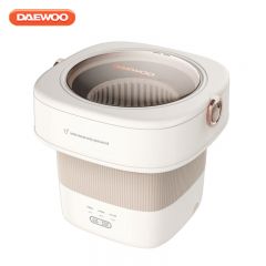 大宇（DAEWOO） FM01白色内衣洗衣机迷你家用折叠洗衣小型洗袜子神器宿舍半自动宝宝婴儿洗衣机免安装