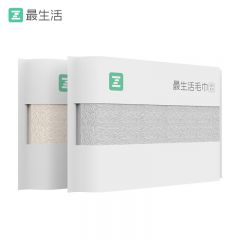 最生活（a-life） 国民系列洗脸巾 纯棉强吸水2条装 颜色随机72*34cm