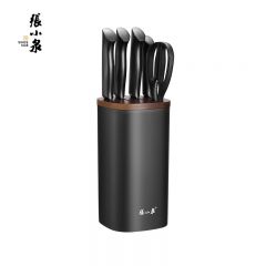 张小泉 流线几何·墨影系列六件套 菜刀切片刀水果刀斩骨刀剪刀 D300041