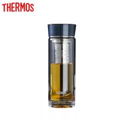 膳魔师（THERMOS） TCGE-400D BL双层玻璃杯400毫升男女士茶水分离水杯泡茶杯带茶漏
