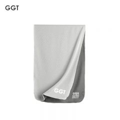 GGT 日本冷感运动毛巾跑步便携速干健身凉爽巾羽毛球腕巾瑜伽擦汗巾银鼠30*100cm