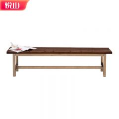 悦山 长椅更衣室换鞋长条凳休息长凳 深色1800*400*450