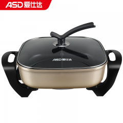 爱仕达（ASD） 鸳鸯电火锅5.5L 不易粘 AH-F16J105 金色