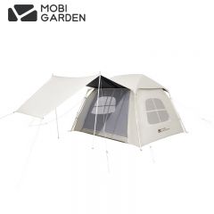 牧高笛（MOBIGARDEN） NX23561015零动家庭版帐篷自动帐篷户外公园露营黑胶防晒家庭自动快搭帐篷米白色