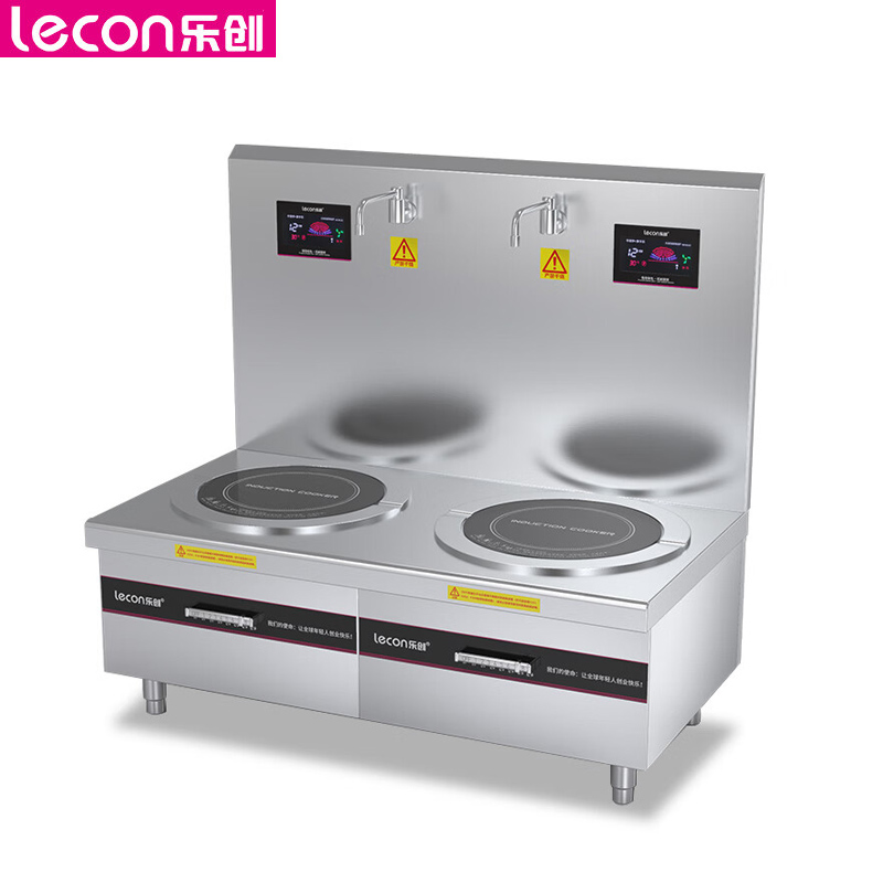 乐创（lecon） 商用双头矮汤炉 12KW*2酒店饭堂企业电磁灶 LC-J-SAT12