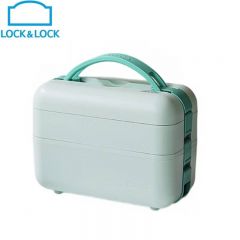 乐扣乐扣（LOCK&LOCK） 电热饭盒 蒸煮保温加热双层316不锈钢内胆上班族便携午餐便当盒 EJR251GRN绿色 1.4L