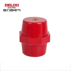 德力西电气 高低压纺锤绝缘柱 配电箱零排用绝缘子 SM7120 高度60螺纹M10红色（10只） SM712060M10
