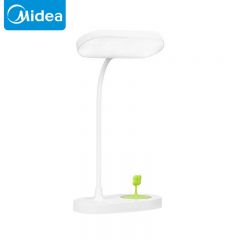 美的（Midea） 国AA级LED台灯护眼灯宿舍书桌学生学习专用阅读床头灯充插用 【四叶草】手机支架_充插两用