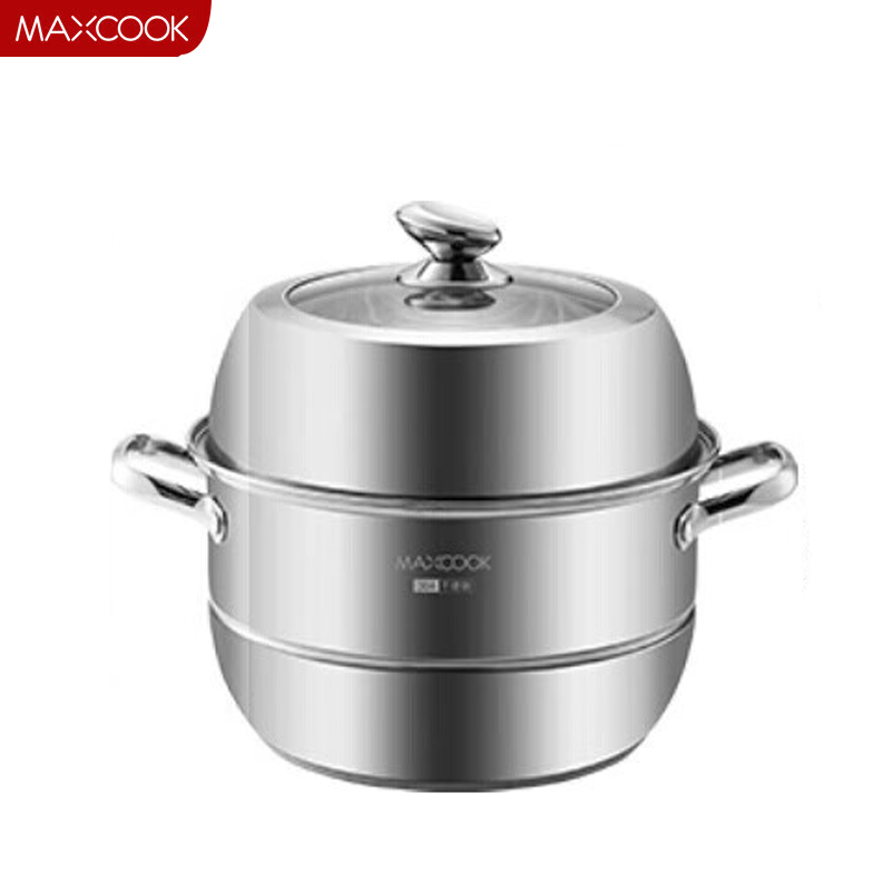 美厨（maxcook） 蒸锅 304不锈钢28cm二层蒸锅 加厚复底汤锅燃气电磁炉通用 MCZ557