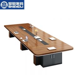 圣黎  会议桌长桌办公桌职员培训桌大型洽谈会议桌4.0*1.4米会议桌