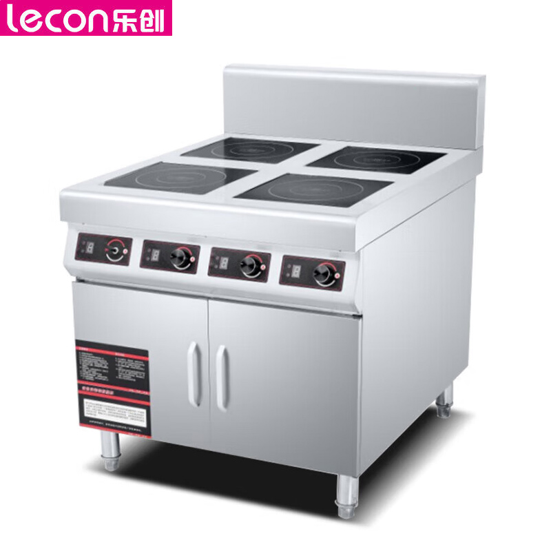 乐创（lecon） LC-J-DG04商用四眼煲仔炉 花甲锡纸米线麻辣烫电磁炉柜式款