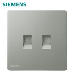 西门子（SIEMENS） 5UH31753NC02 荟绎一位电话 + 一位电脑插座网络模块面板CAT6皓月灰
