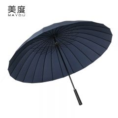 美度（MAYDU） M5003超大防风雨伞24骨男士商务长柄伞加大加固直杆伞深蓝色