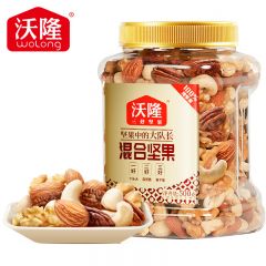 沃隆 每日坚果混合罐装干果仁营养健康零食腰果榛子核桃 量贩罐 中 混合坚果500g
