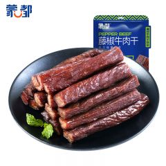 蒙都 休闲零食肉干肉脯约七成风干香辣味 风干牛肉干488g