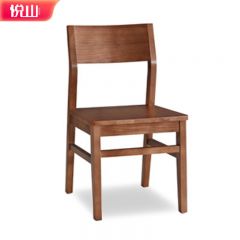 悦山 实木餐桌椅组合百搭餐椅家用靠背椅学习书桌椅咖啡色椅子 餐椅（2张）