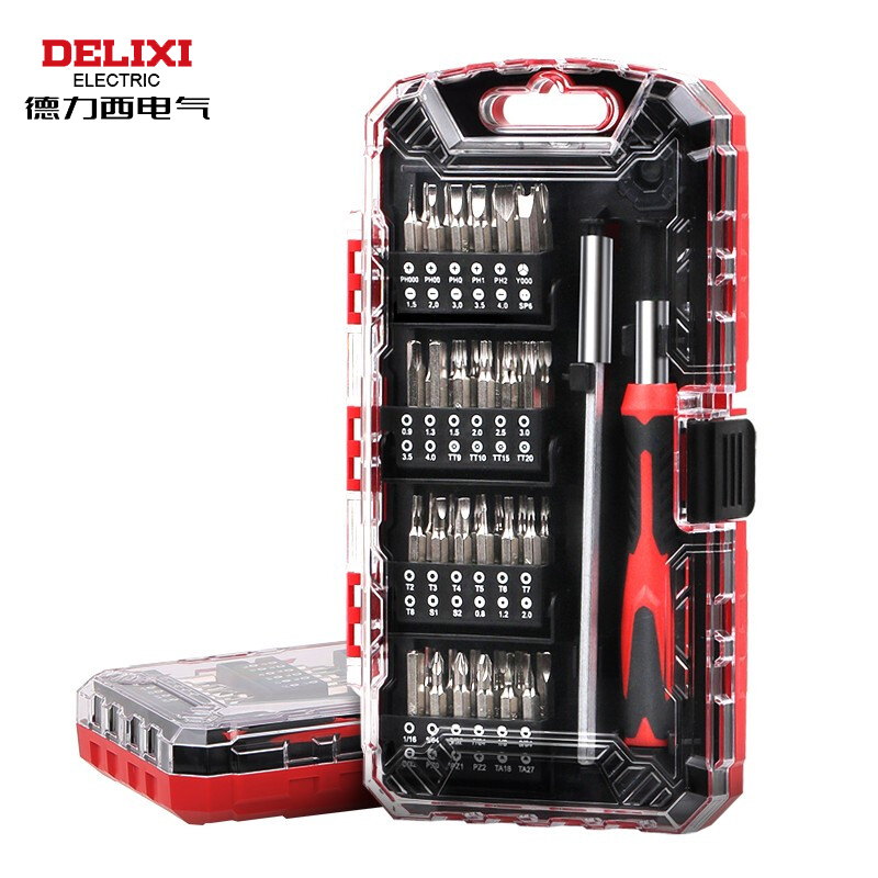 德力西电气（DELIXI ELECTRIC）钟表批精密螺丝刀51件套螺丝批组套