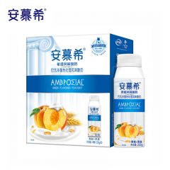 伊利 真果粒黄桃燕麦风味酸奶常温牛奶乳品营养早餐 安慕希黄桃燕麦酸奶200g*10盒