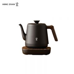 鸣盏 MZ152A烧水壶泡茶电热水壶功夫茶壶电茶炉茶艺师专用电茶壶智能恒温茶具磨砂工艺多段控温 黑色 0.8L