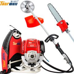道什威尔 TOSRWELL 背负式割草机高枝锯四冲程汽油割灌机除草机打草坪灌木切割多功能农用开荒神器园林工具