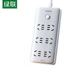 绿联（UGREEN） 15300插排插座插线板接线板桌面带线新国标大间距宿舍家用6位总控全长5米