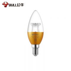 公牛（BULL）LED灯泡节能e14螺口玉米灯护眼高亮螺旋3W黄光烛形蜡烛灯小螺口 3W金色 蜡烛泡 3000k E14小螺口