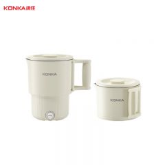 康佳（KONKA） KDSH-0839-W便携式电烧水壶 折叠电热水壶 316不锈钢开水壶 旅行出差养生壶泡面烧水杯