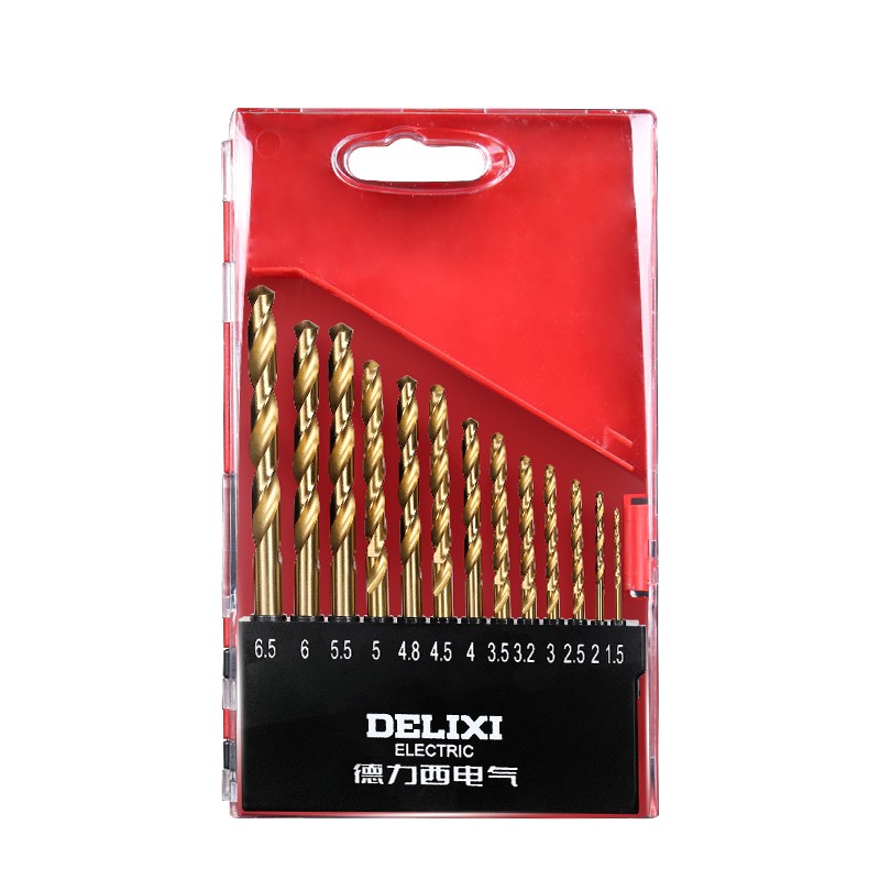 德力西电气（DELIXI ELECTRIC） 钻头 DDS P2 6542高速钢钻头套装 13件