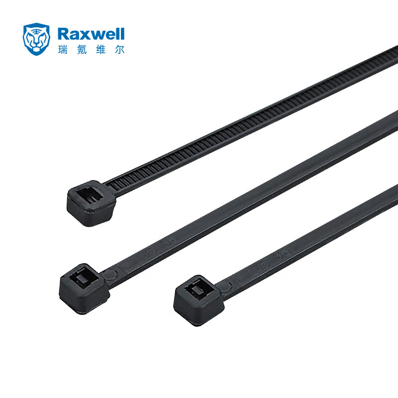 瑞氪维尔（Raxwell） 自锁式尼龙扎带 理线带 5*200 黑色多功能捆线带500根/包 RECT0012