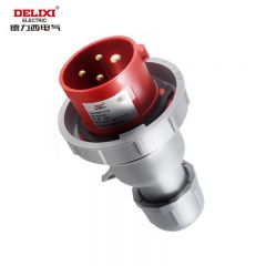 德力西电气 DEP2-0142 航空插头 IP67级 16A 4芯 415V 工业用插头 DHADEP20142R 红色