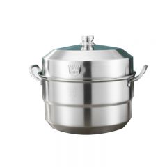 拜格（BAYCO） 蒸锅304钢双层36CM大容量家用加厚汤锅电磁炉燃气灶通用BG1378