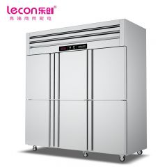 乐创(lecon)  商用六门冰柜 立式厨房保鲜柜节能压缩机 豪华款全冷冻 LC-J-LMG01