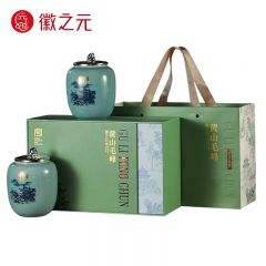徽之元 新茶明前特级头采春茶送长辈领导绿茶叶伴手礼盒装 黄山毛峰100g*2罐
