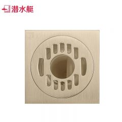 潜水艇(Submarine) 黄铜镀镍银拉丝面防臭洗衣机四防地漏 50管径LTF50-10X（个）
