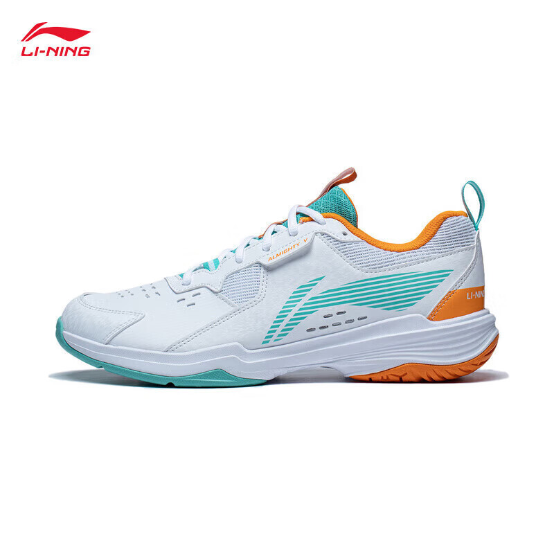 李宁（LI-NING） AYTT001-2羽毛球鞋男女同款减震训练鞋浅松绿-2 42