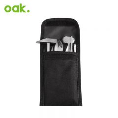欧橡（OAK） 不锈钢吃蟹工具蟹八件套装不锈钢蟹钳夹蟹针开螃蟹工具 大闸蟹剪刀夹子钳子 布包礼包款 C1045