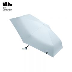 蕉下（beneunder） 防紫外线黑胶胶囊晴雨伞五折防晒伞奶盐灰
