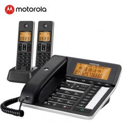 摩托罗拉（MOTOROLA） C7501RC 录音电话机子母机 无绳无线座机 电销固定电话办公家用一拖二