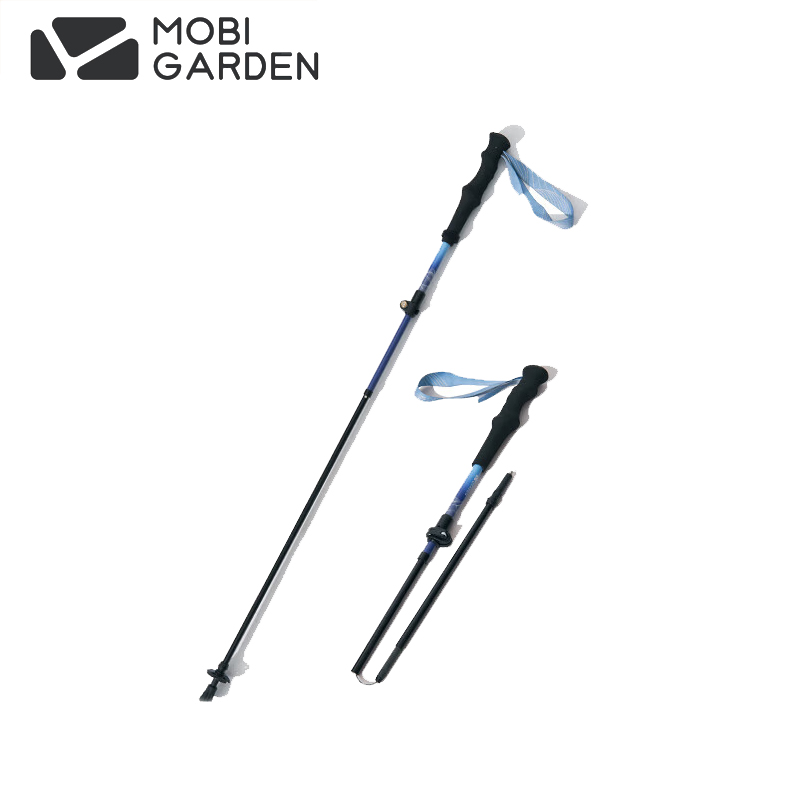牧高笛（MOBIGARDEN） 远途登山杖 户外徒步露营碳加铝超轻伸缩四节外锁登山杖NX23667008山川蓝