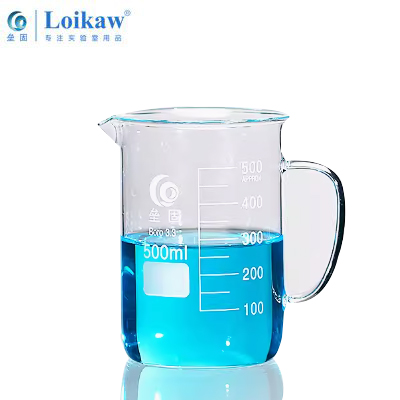 垒固 带手柄玻璃烧杯500ml（1个盒装）B-000158-1