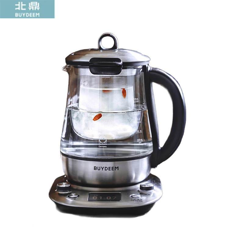 北鼎（Buydeem） 多功能煮茶壶 恒温烧水壶灵芝虫草家用电热壶 1.5L保温热水壶 顶配版 K187 含炖盅+茶篮+蒸笼