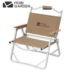 牧高笛（MOBIGARDEN） 折叠椅户外露营野餐铝合金靠背低躺椅山川pro NX22665048暖沙色