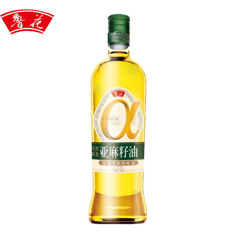鲁花 去苦留香 物理压榨工艺 压榨特香亚麻籽油750ml