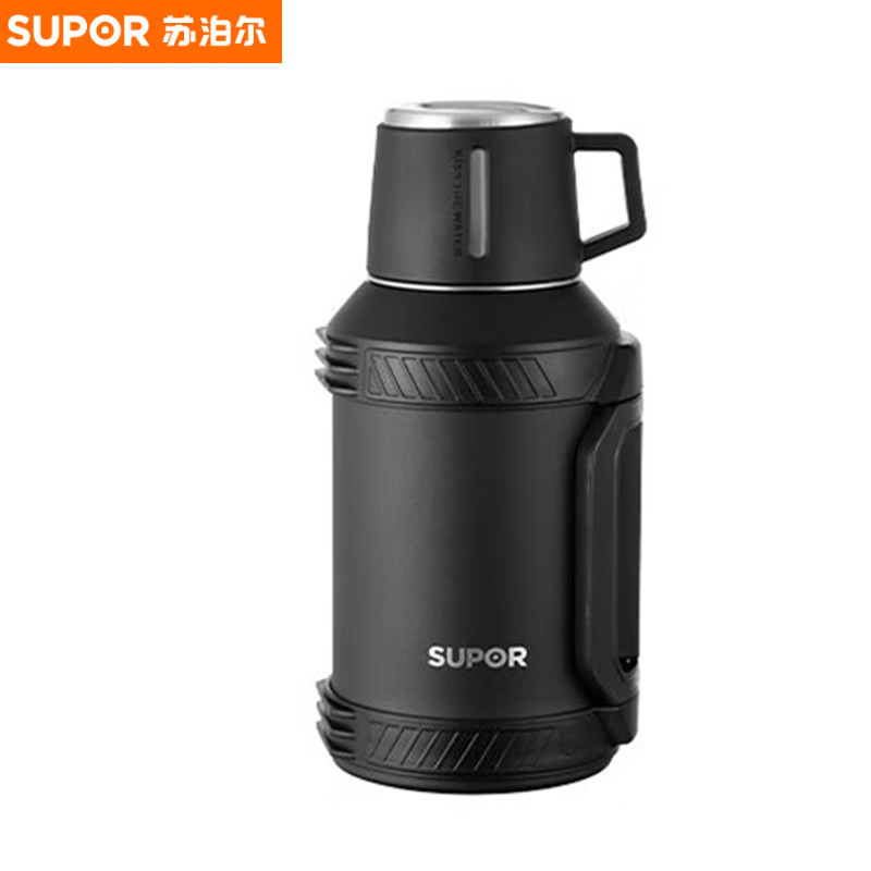 苏泊尔（SUPOR） KC25KS10星空旅行保温壶304不锈钢暖水瓶户外车载真空2.5L水壶黑色