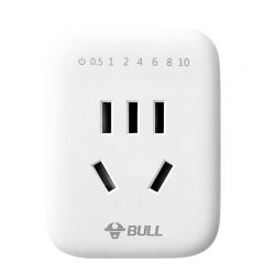 公牛（BULL） 公牛倒计时插座定时器开关两脚3脚定时排插防触电无线插头手机充电防过充插线板/插排/开关插座/接线板 GND-5